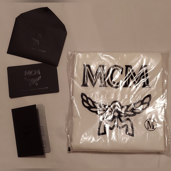 NEW MCM Slippers Monogram With Dust Bag, Box, Care Card Size Womens 7-7.5 Cotton - Picture 11 of 16